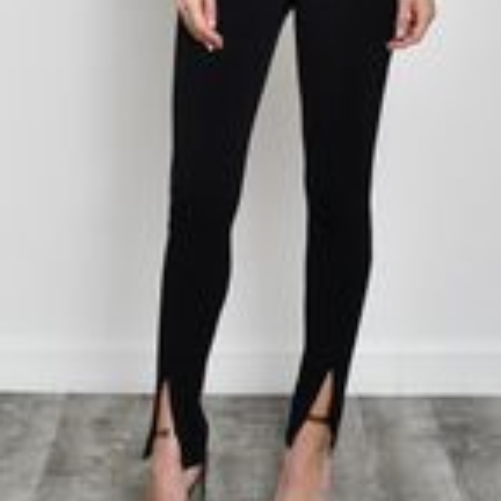 slit front leggings